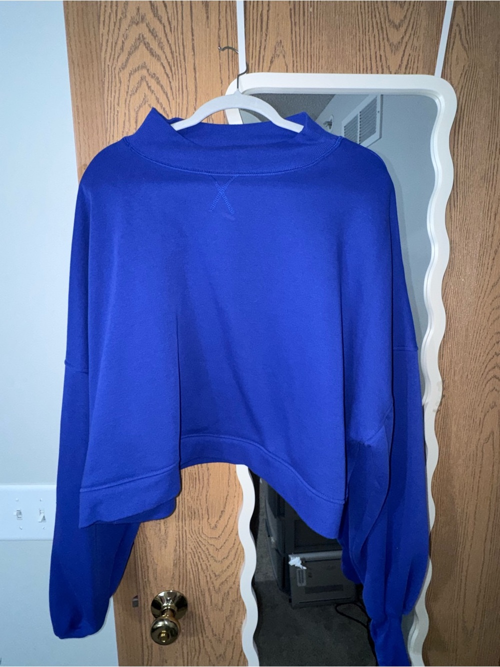 Blogilates Purple Cropped Oversized Pullover Sweatshirt - Women's Top